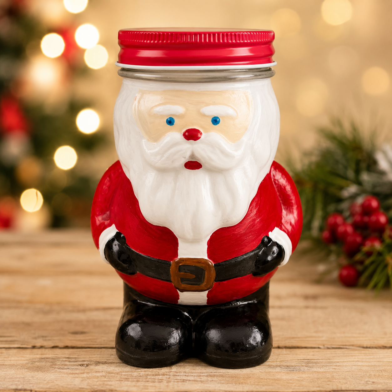 Hand Painted Santa Claus Candles