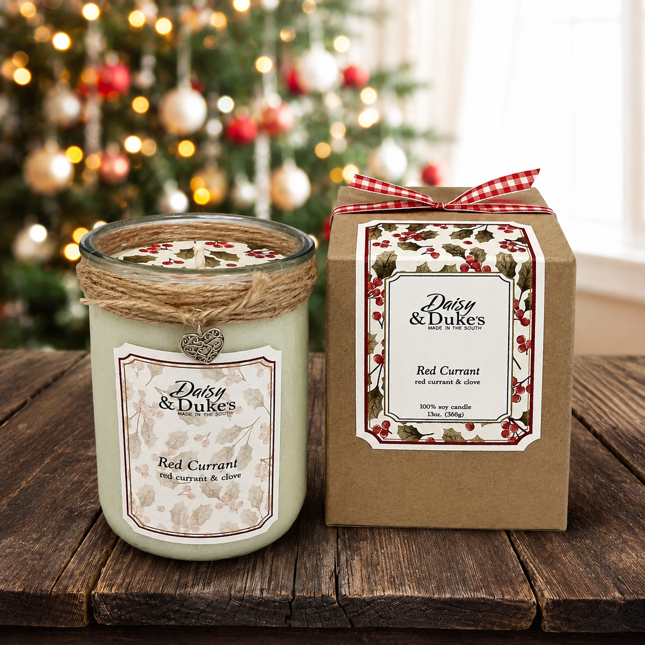 Red Currant Christmas Candle