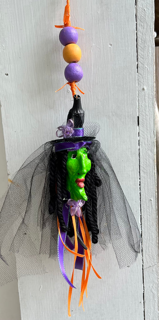 Dried Okra Kitchen Witch Ornament