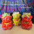 Hand Painted Rasta Bear- red