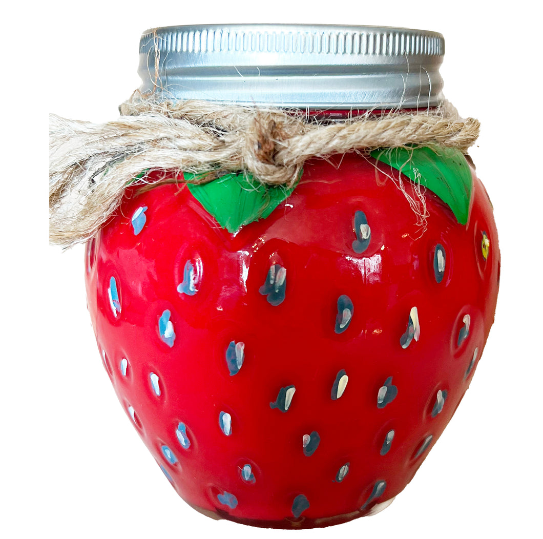 Kilner Canning Jar Strawberry Candle