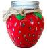 Kilner Canning Jar Strawberry Candle