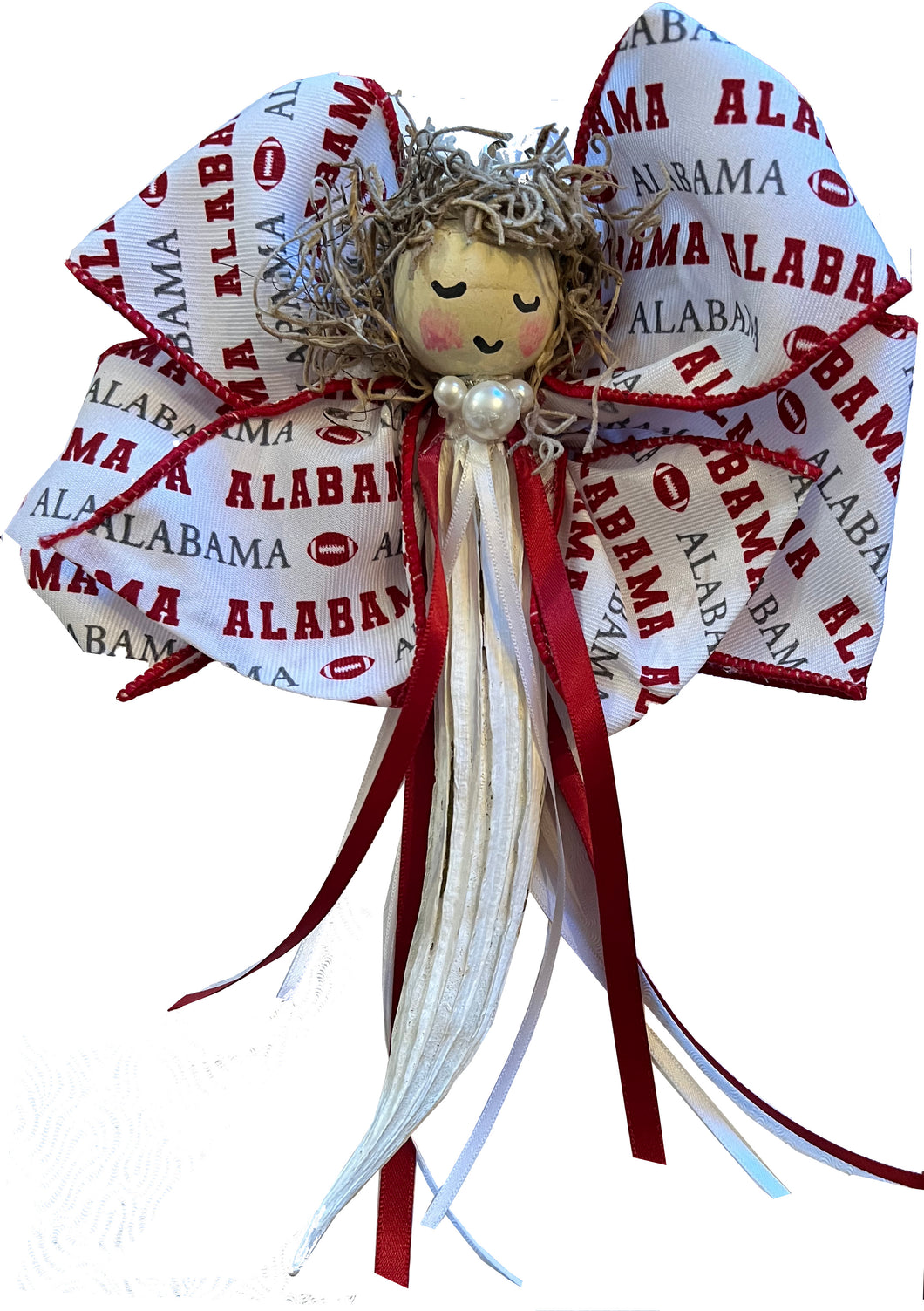 Alabama Dried Okra Angel Christmas Tree Ornament