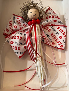 Georgia Dried Okra Angel Christmas Tree Ornament