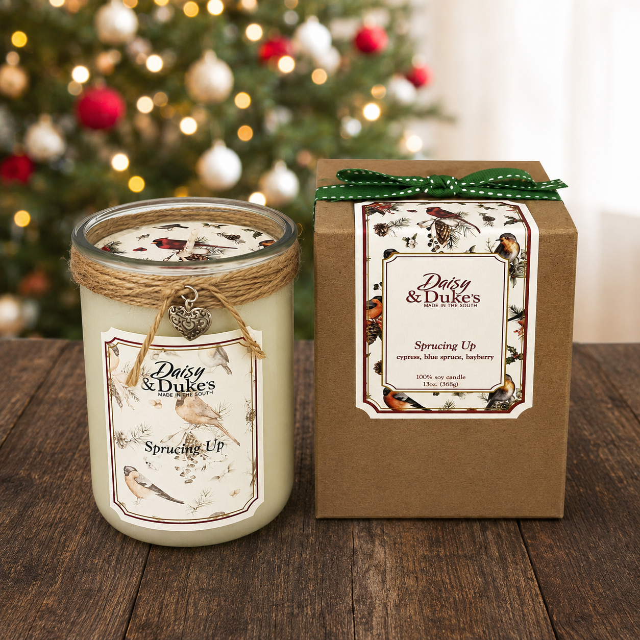 Sprucing Up Christmas Candle